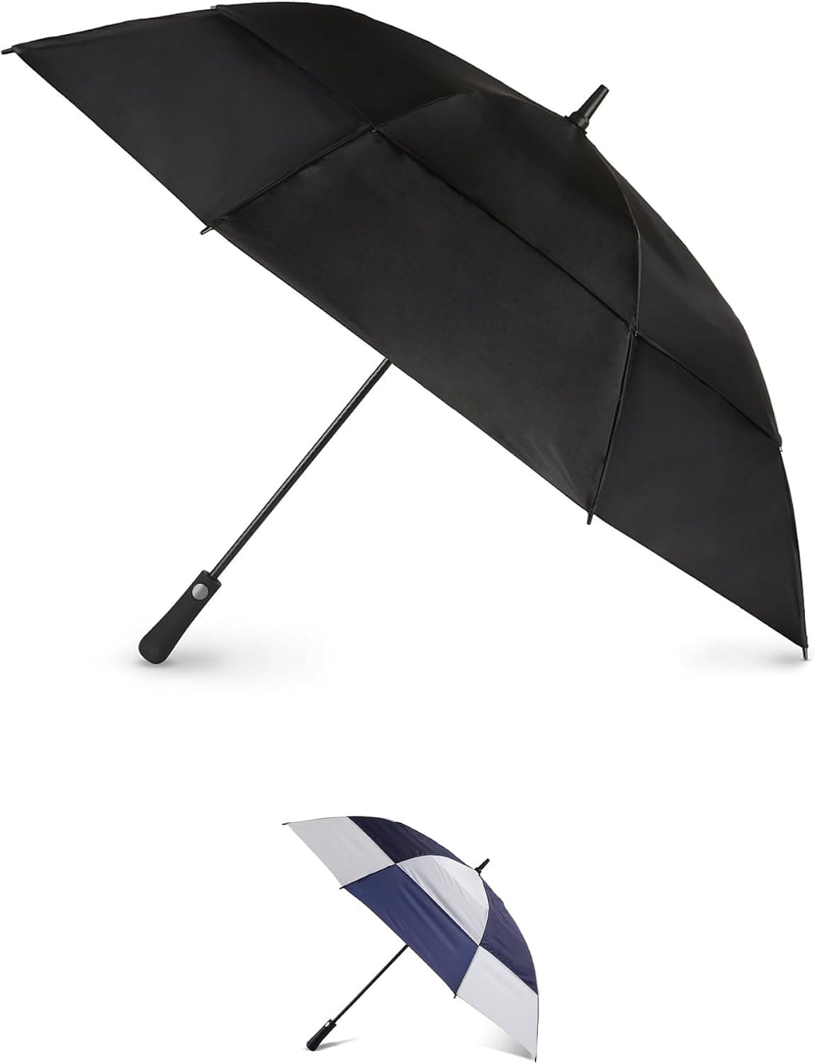 Totes Auto Open Large Vented Windproof Golf Umbrella with UV and Water Repellent Protection