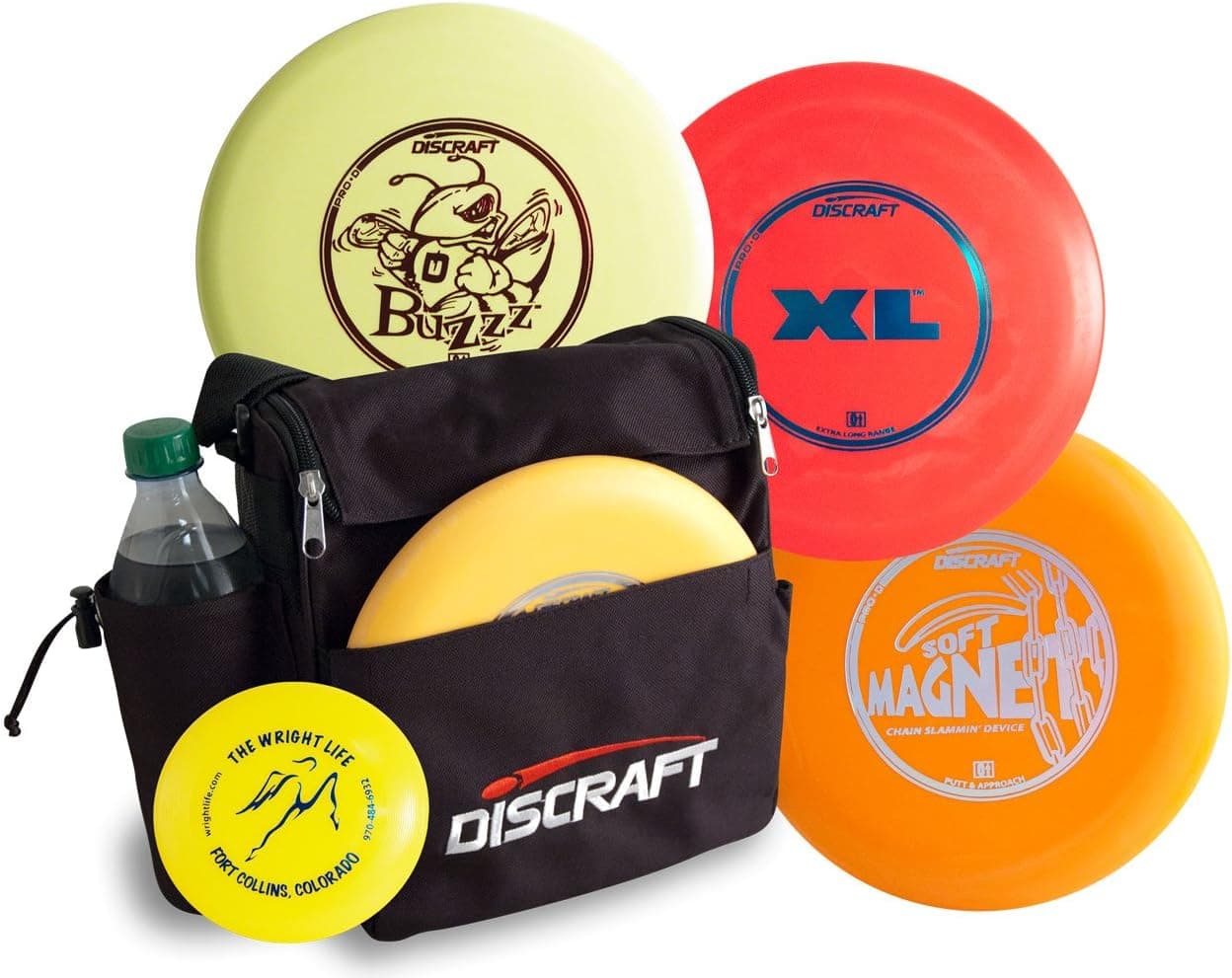 Discraft Starter Set - Includes Bag Plus 3 Discs and Mini, Assorted Colors