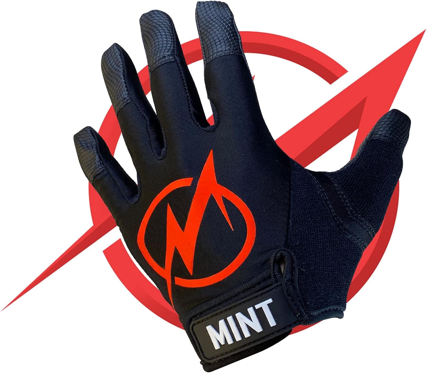 Mint Cutter 4 Premium Ultimate Frisbee Gloves (Black, Youth Medium)