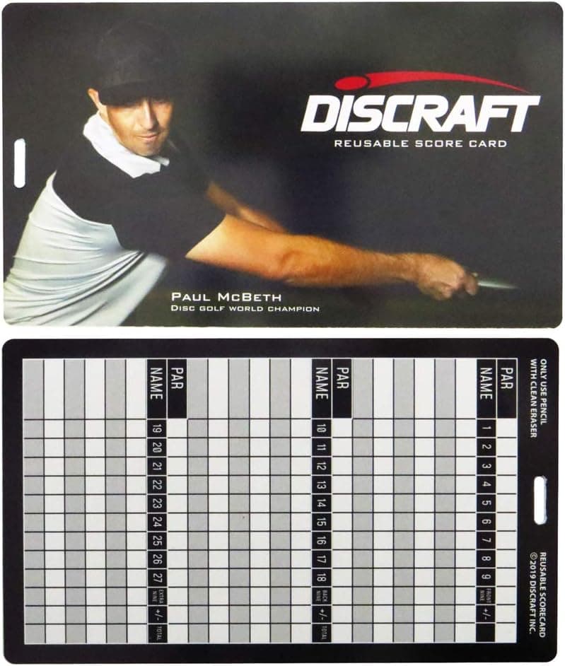 Discraft Reusable Disc Golf Scorecard