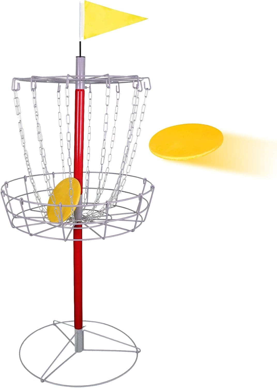 Nova Microdermabrasion Portable Disc Golf Basket Practice Target Steel Disc Golf Goals - 12 Chain