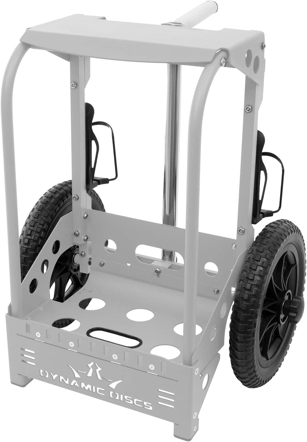 Dynamic Discs Backpack Cart by ZUCA - Disc Golf Push Cart, Up to 300 lbs, 51-Inch Telescoping Handle (Gray)