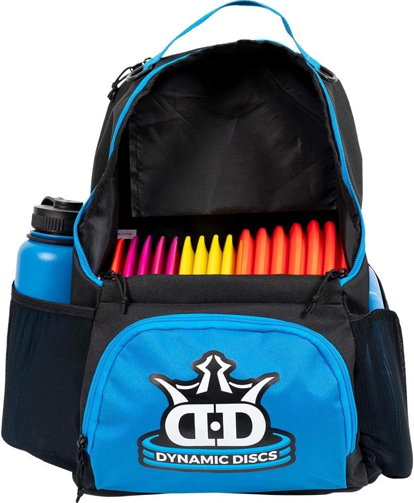 Dynamic Discs Cadet Disc Golf Bag Small - 17+ Disc Capacity with Water Bottle Holder, Blue