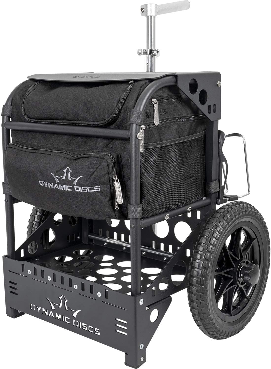 Dynamic Discs Transit Cart by ZUCA - Disc Golf Caddy, Carries up to 25 Discs, Removable Bag Included (Black)