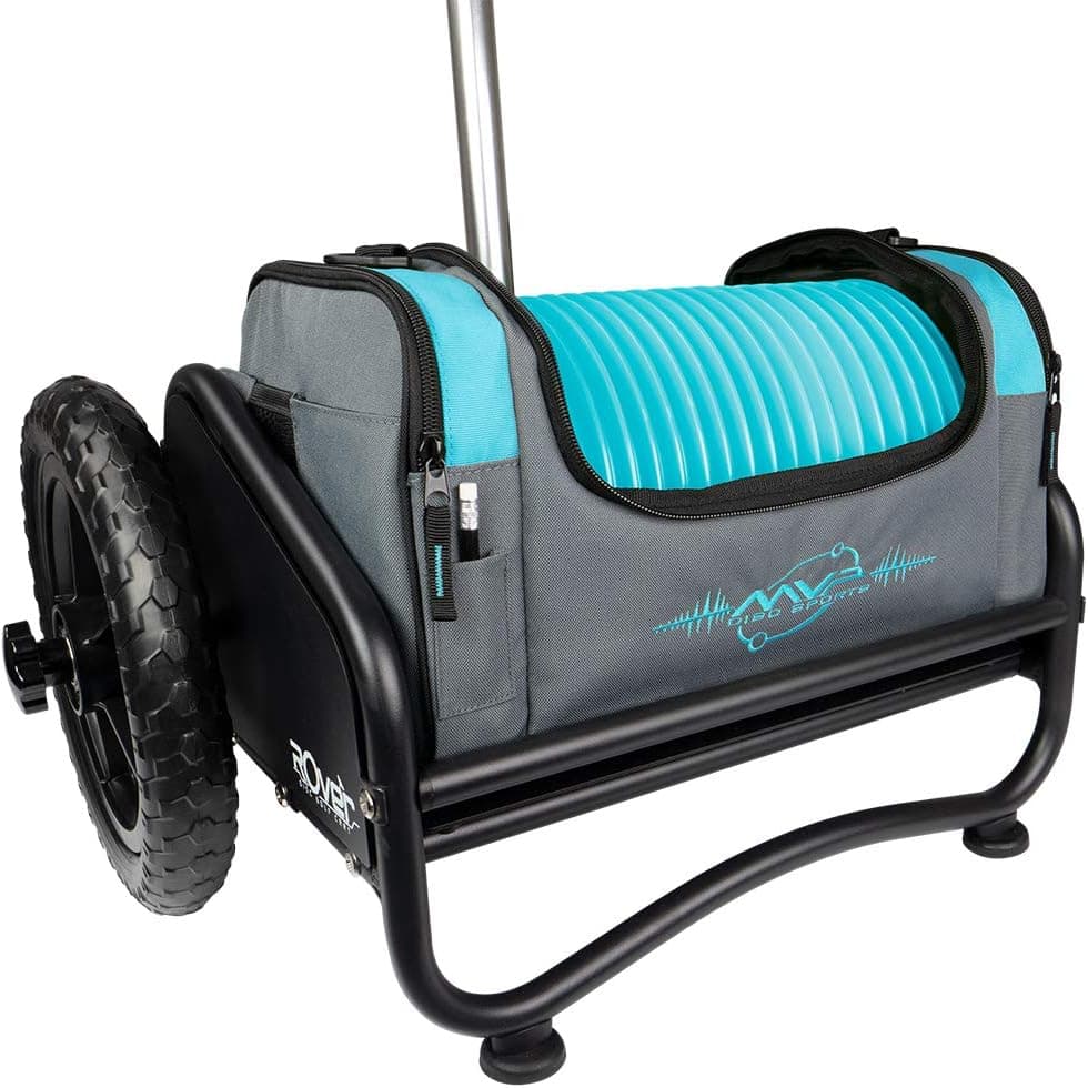 MVP Disc Sports Rover Cart plus Aqua Nucleus Disc Golf Bag