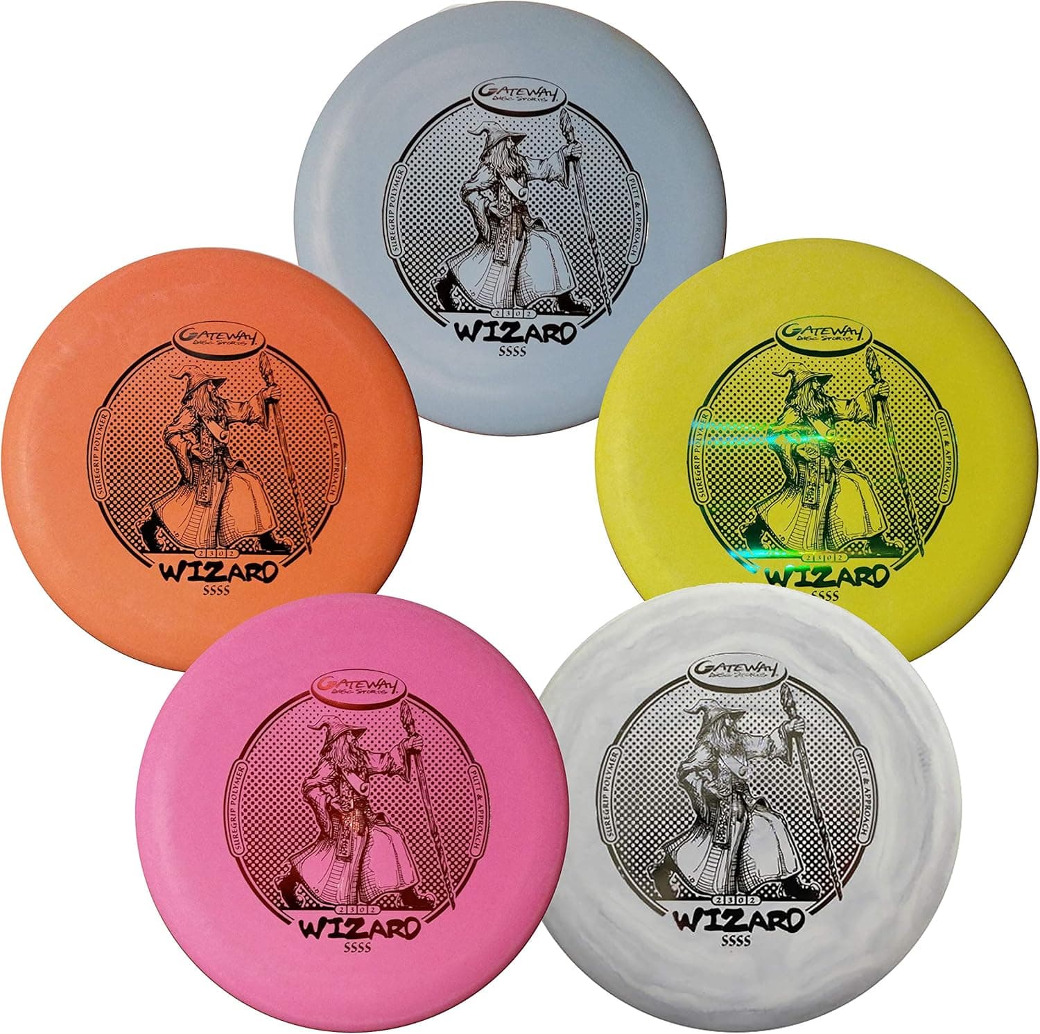 Gateway Wizard Disc Golf Putter Approach Disc 5 Pack