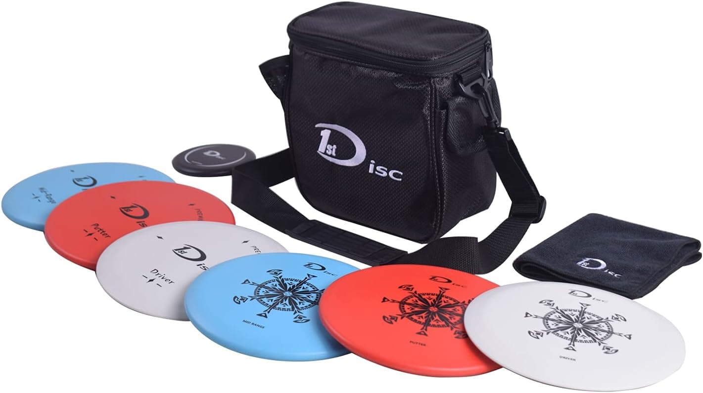 Disc Golf Set - Disc Golf Starter Set with 6 Discs and Carry Bag