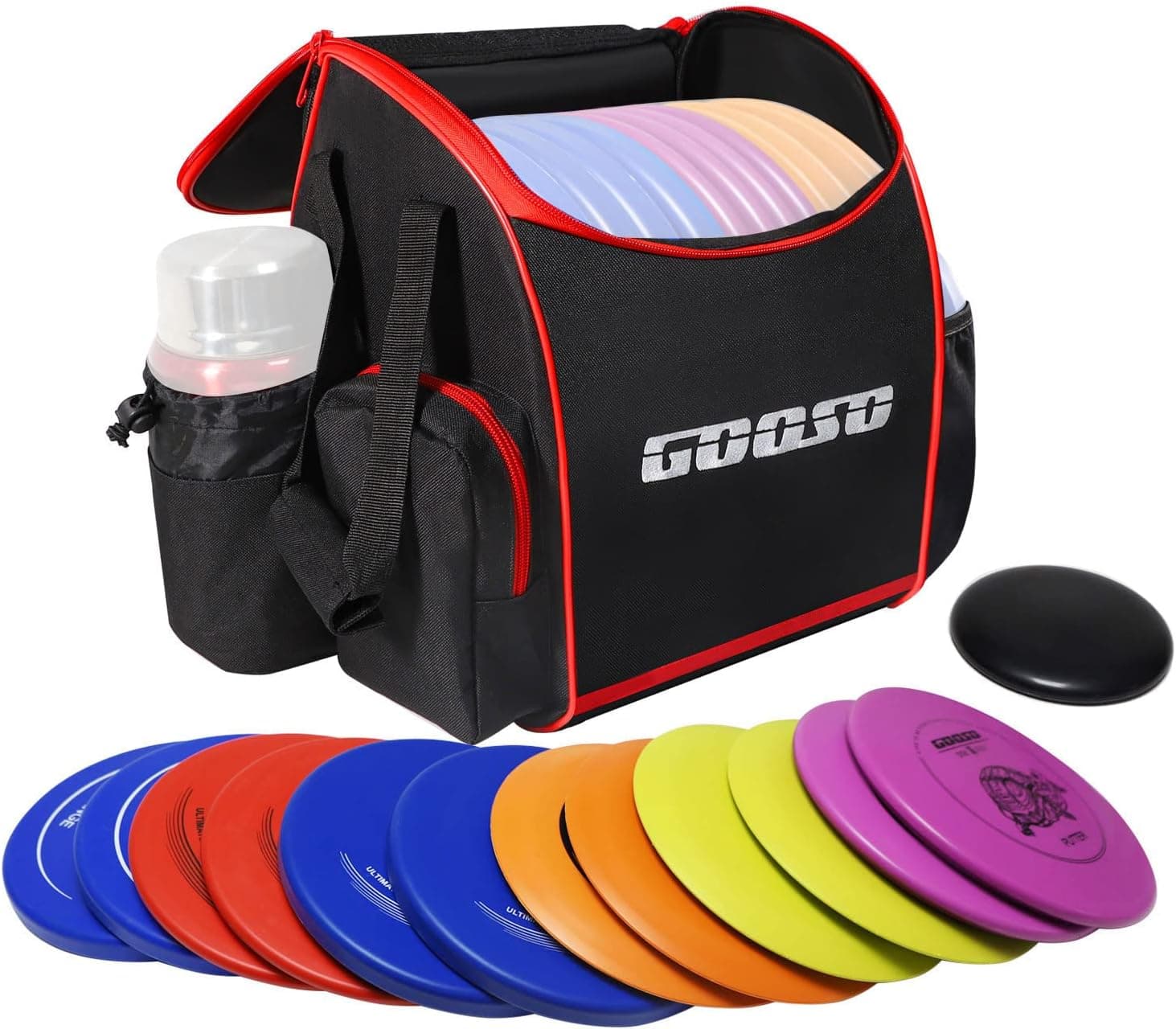 Disc Golf Set with Bag - 12 PCS Disc Golf Discs with Putter, Midrange, Driver and Free Stand Backpack Holding 28+ Discs
