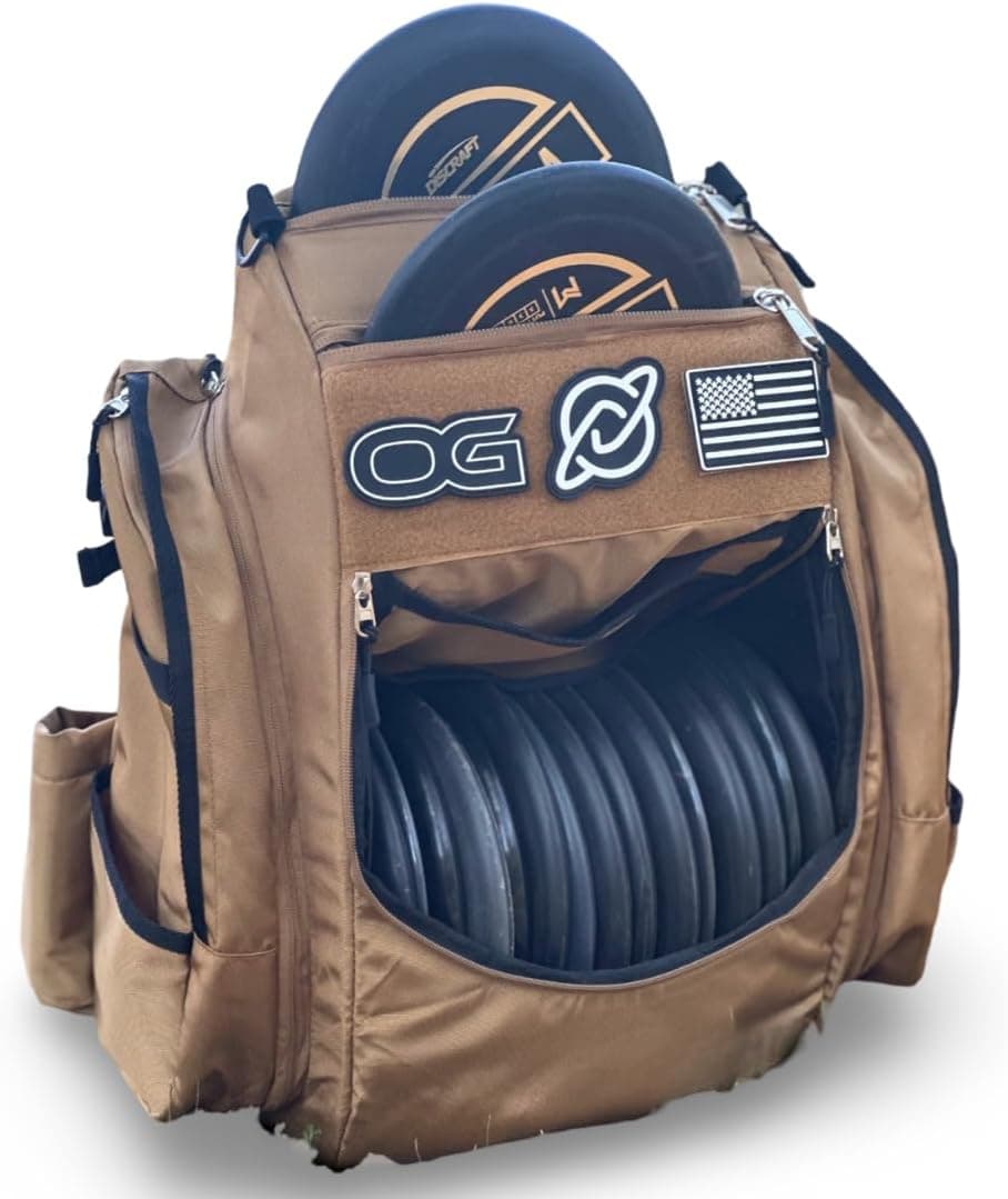 Discology Disc Golf OG V3 Disc Golf Bag - 26+ Disc Capacity, 2 Large Top and Side Compartments
