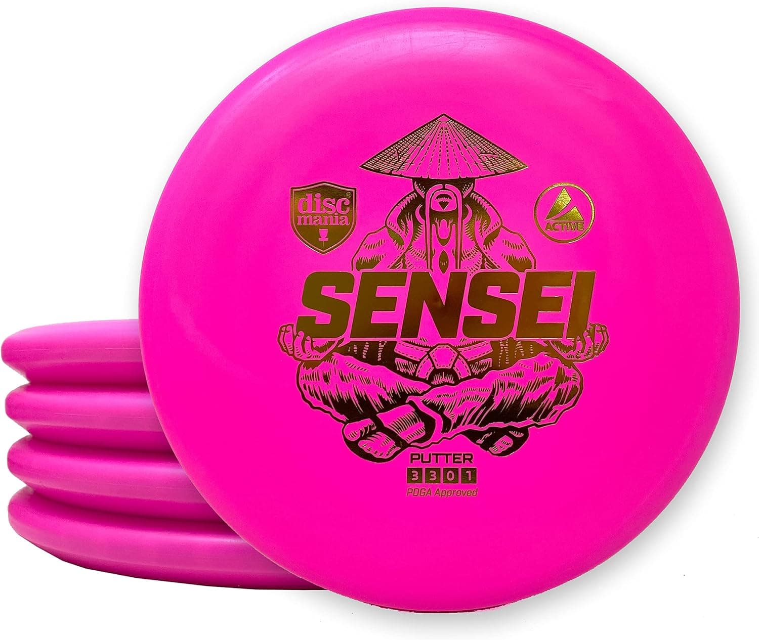 Discmania Sensei Disc Golf Putter Pack - Active Base Practice Putter Pack (5 Pack)