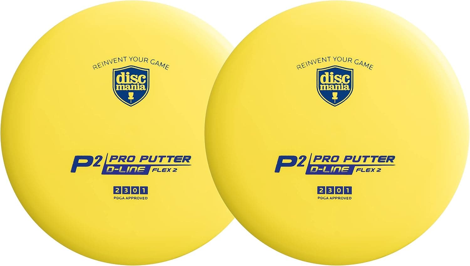 Discmania D-Line P2 Flex 2 Disc Golf Putter Pack of 2 173-176g
