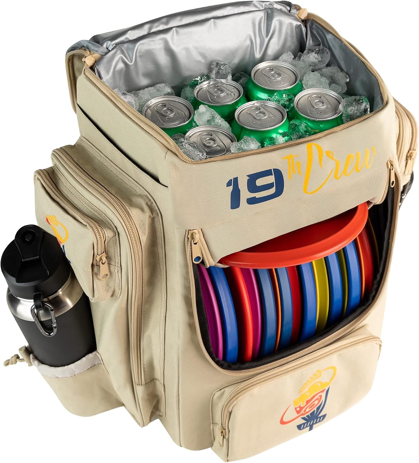 19thCrew Disc Golf Backpack with Cooler - Small Disc Golf Equipment Bag