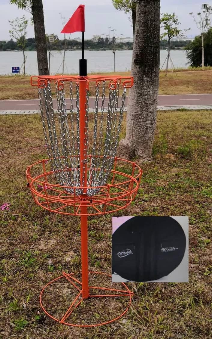 NQV Portable Disc Golf Baskets with Bag - 24 Chain Targets for Outdoor Indoor Professional Practice