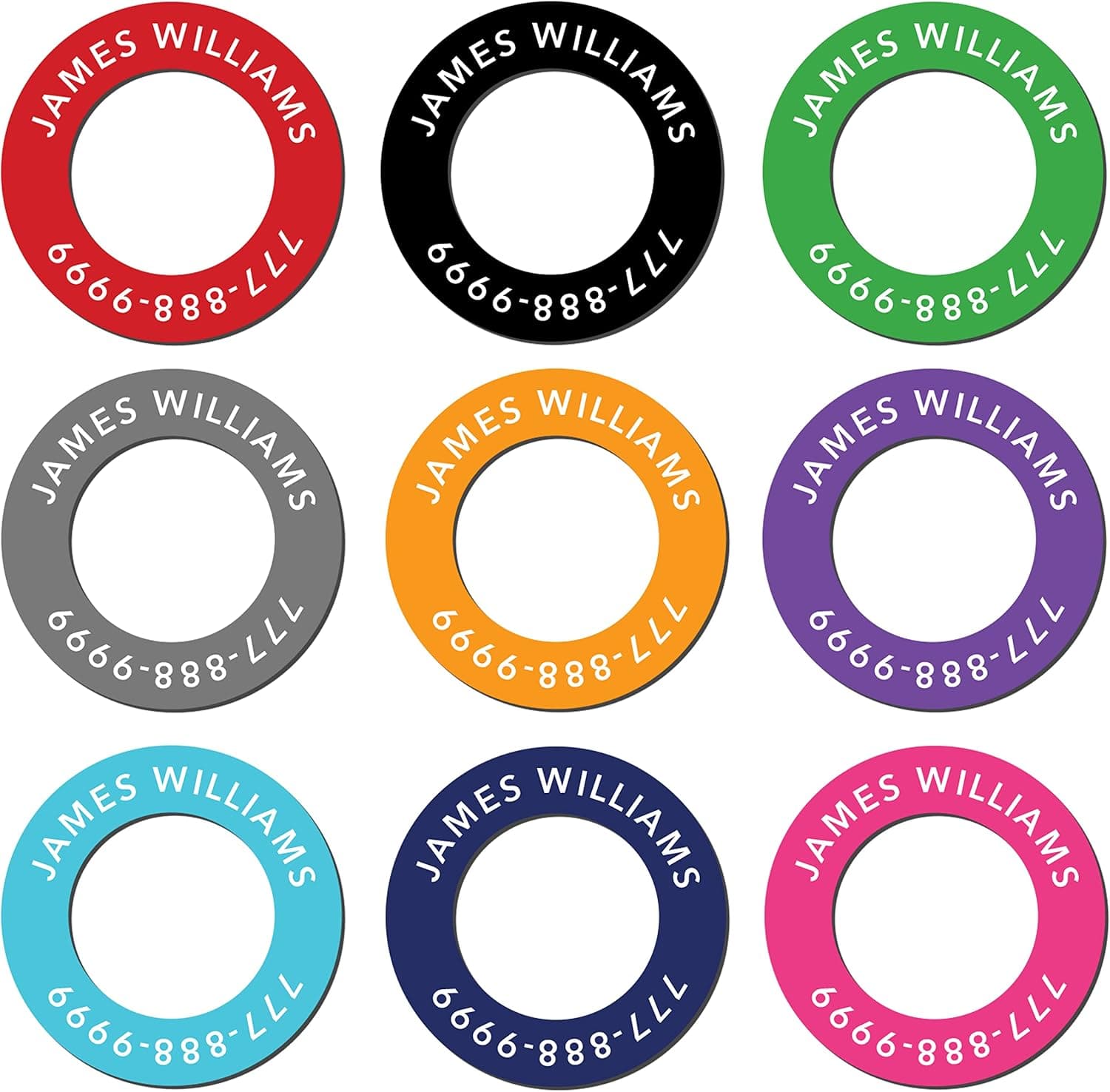 Personalized Disc Golf Name Labels - 15 Custom Name Stickers for Disc Golf