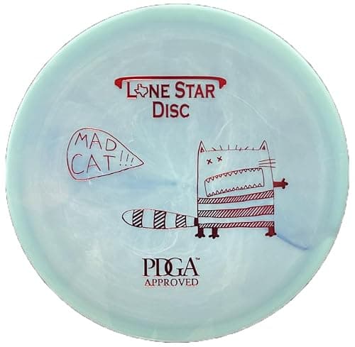 Lone Star Disc Alpha Mad Cat | Overstable Disc Golf Fairway Driver | Artist Stamp 170g+ | Durable & Smooth Premium Plastic | Great for Forehand and Backhand Shots | Colors May Vary