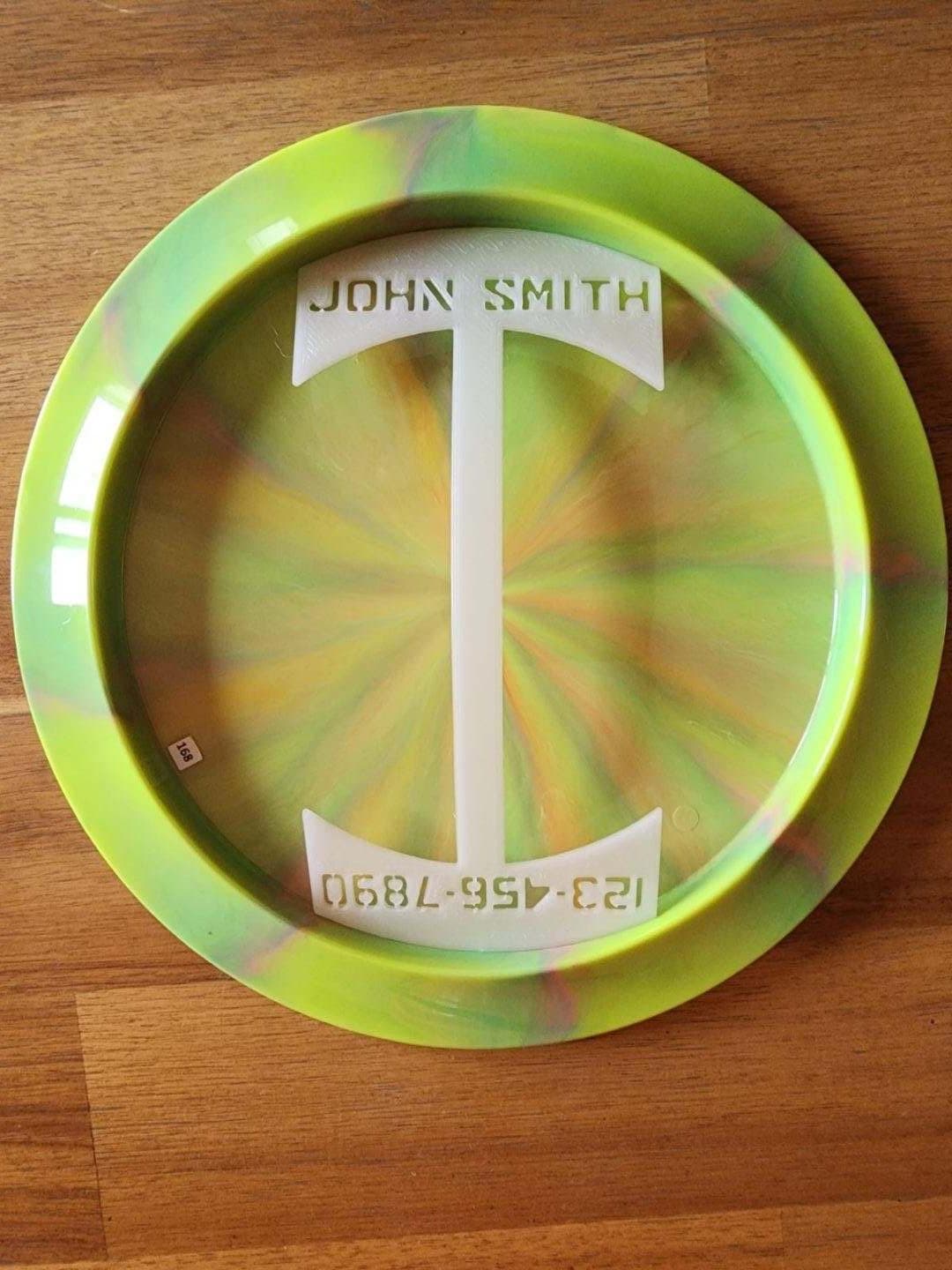 Personalized Disc Golf Stencil with Permanent Marker - Glow in the Dark, Made in USA