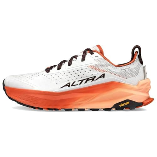 ALTRA Men's Olympus 6 Trail Running Shoe, Gray/Orange, 10.5