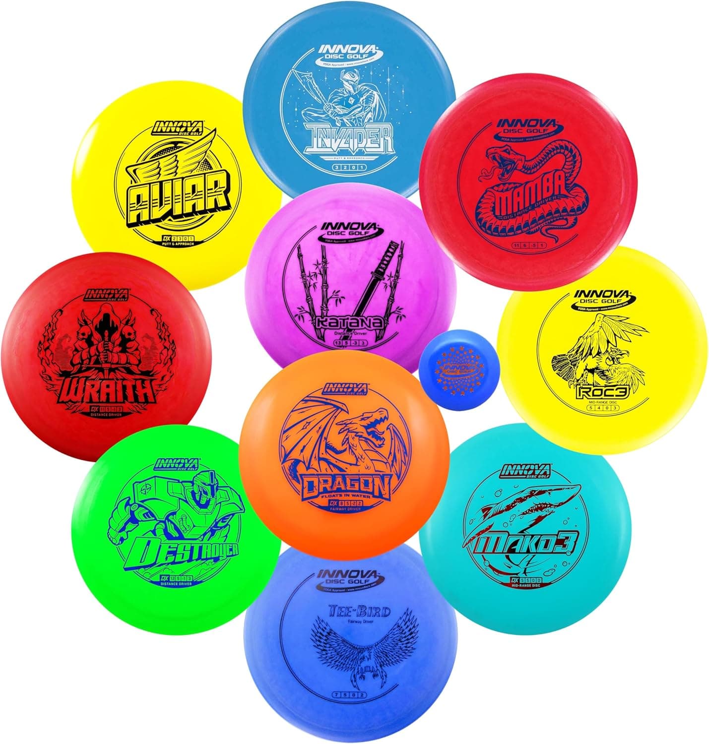 Innova Disc Golf Set 10 Pack - Drivers, Mid-Ranges and Putters Starter Kit