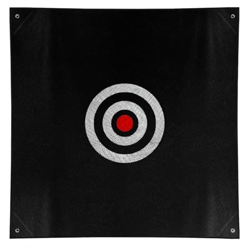 ASENVER 57" x 57" Silent Golf Practice Hitting Net - Mute Golf Target Cloth for Indoor/Outdoor Training (Black)