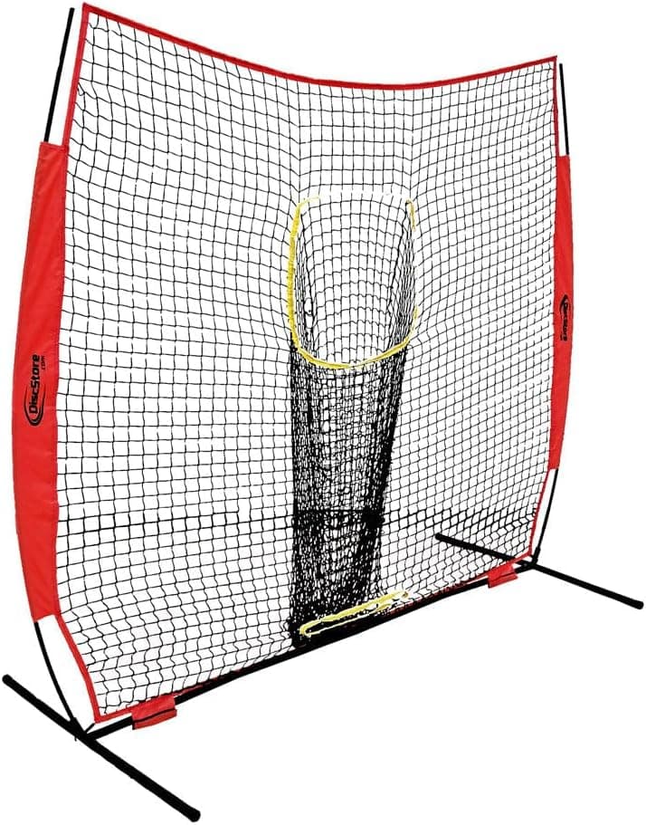 Disc Store Disc Golf Training Net - 7x7 Disc Golf Net for Throwing Practice - Sturdy and Portable Practice Net for Backyard Indoor and Outdoor Games - Includes Convenient Carrying and Storage Bag