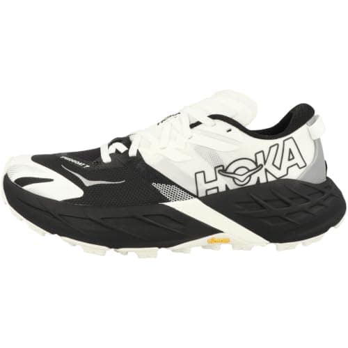 Hoka Women's Speedgoat 7 Sneaker, Black/White, 5