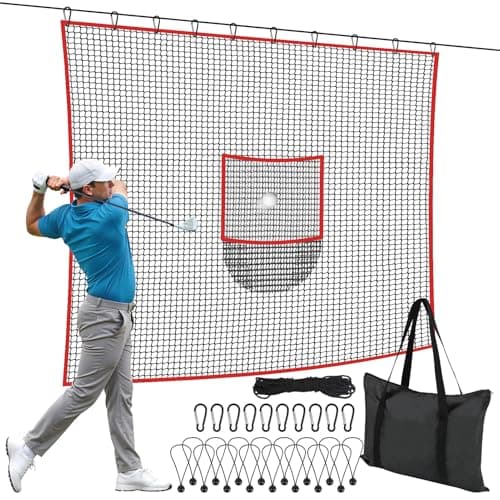 Golf Net with Target Pocket,10ft |15ft Disc Golf Practice Driving Nets