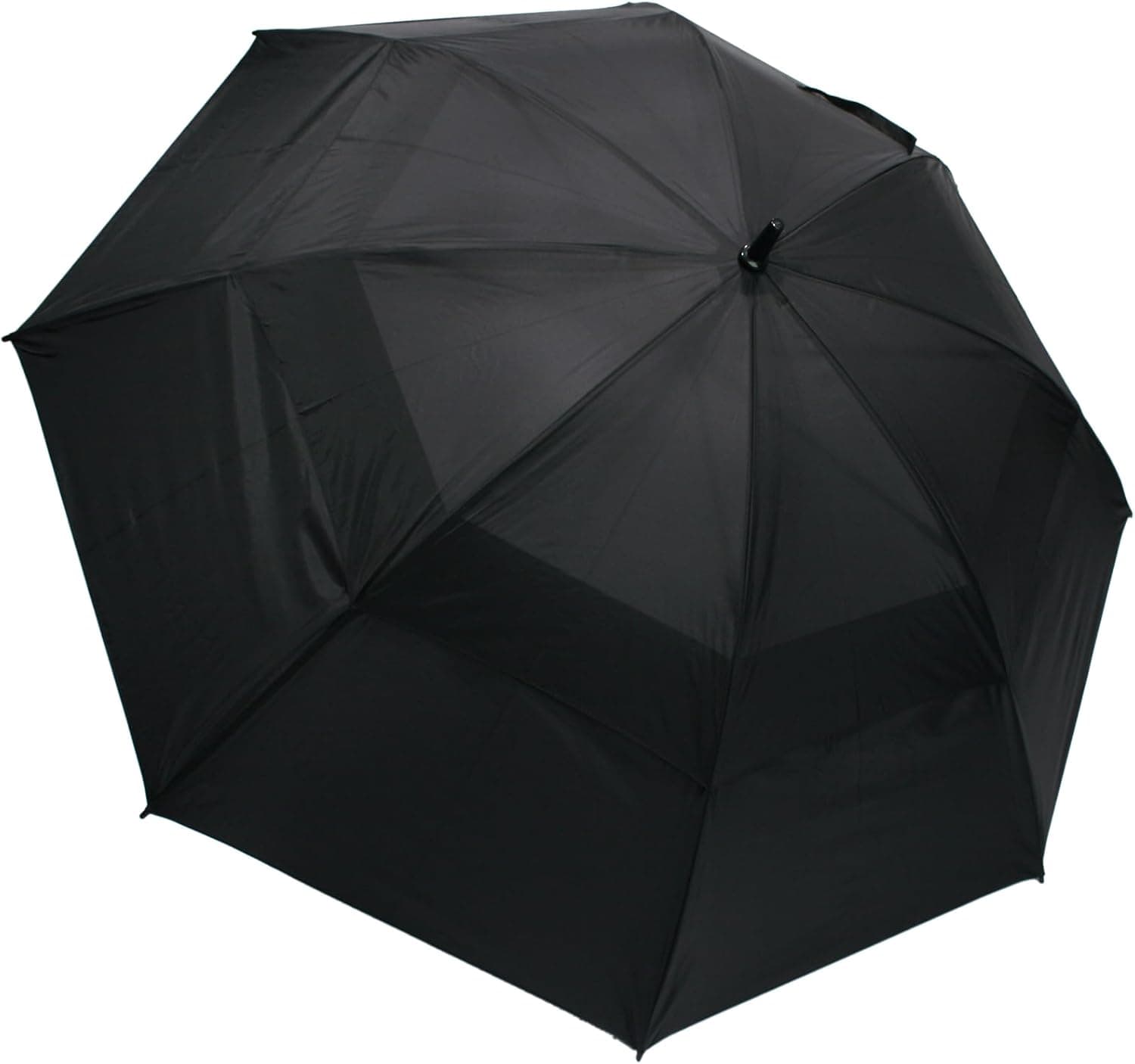 ProActive Sports 62 Inch Wind-Cheater Vented Double Canopy Windproof Golf Umbrella, Solid Black