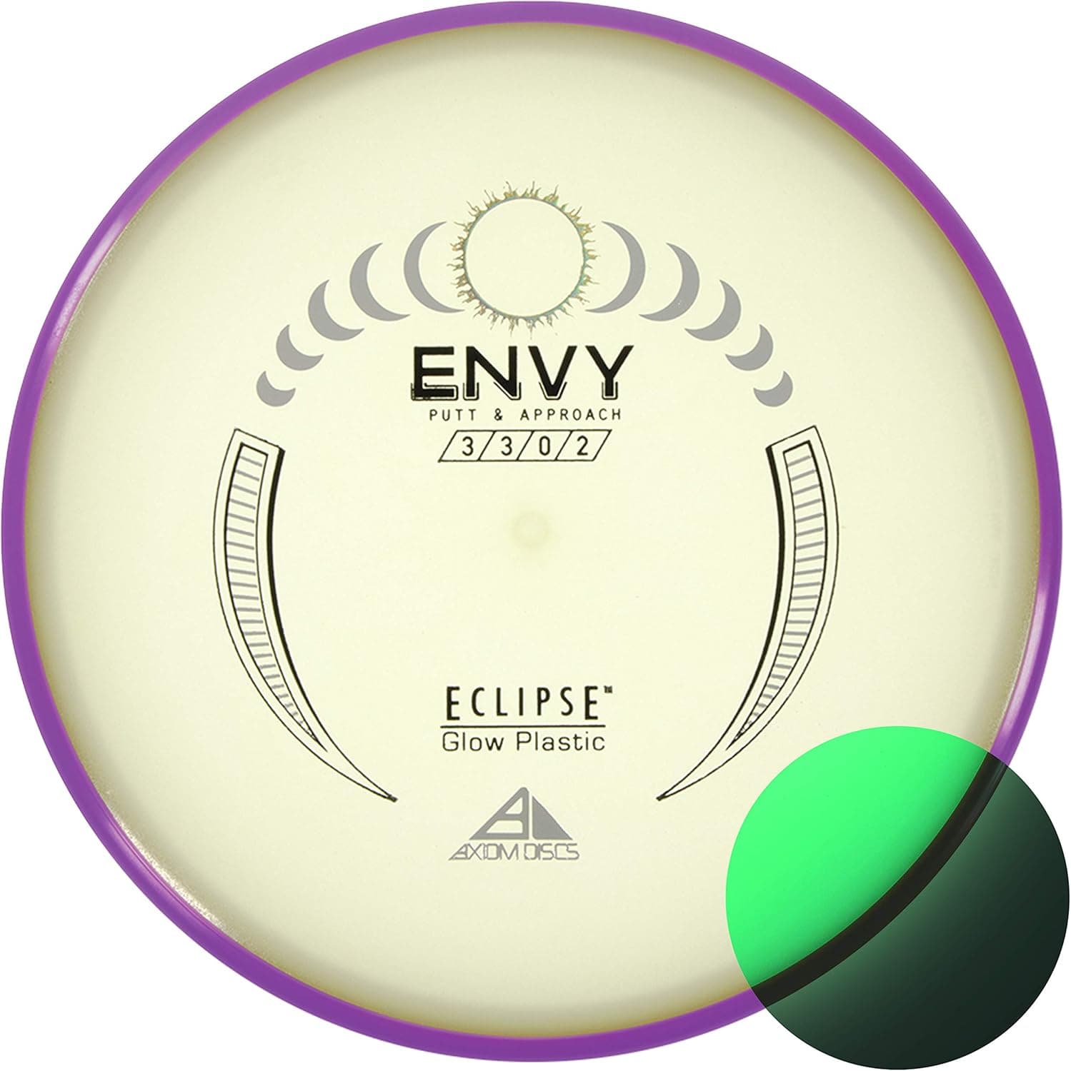 Axiom Discs Eclipse Glow 2.0 Envy Disc Golf Putter (170-175g / Colors May Vary)