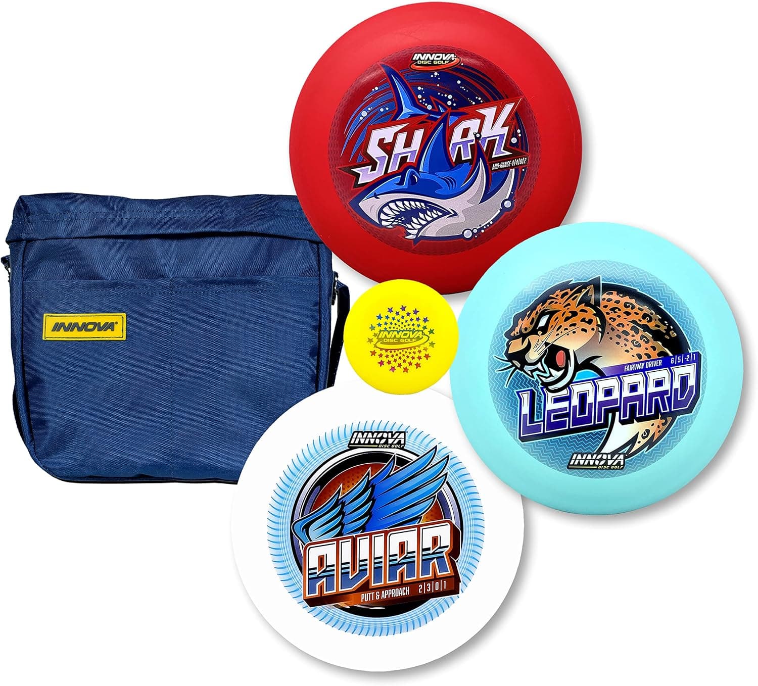 Innova Disc Golf Starter Set with Bag - Driver, Mid-Range, Putter and Mini Marker